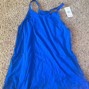 Vibrant Blue Romper Dress
